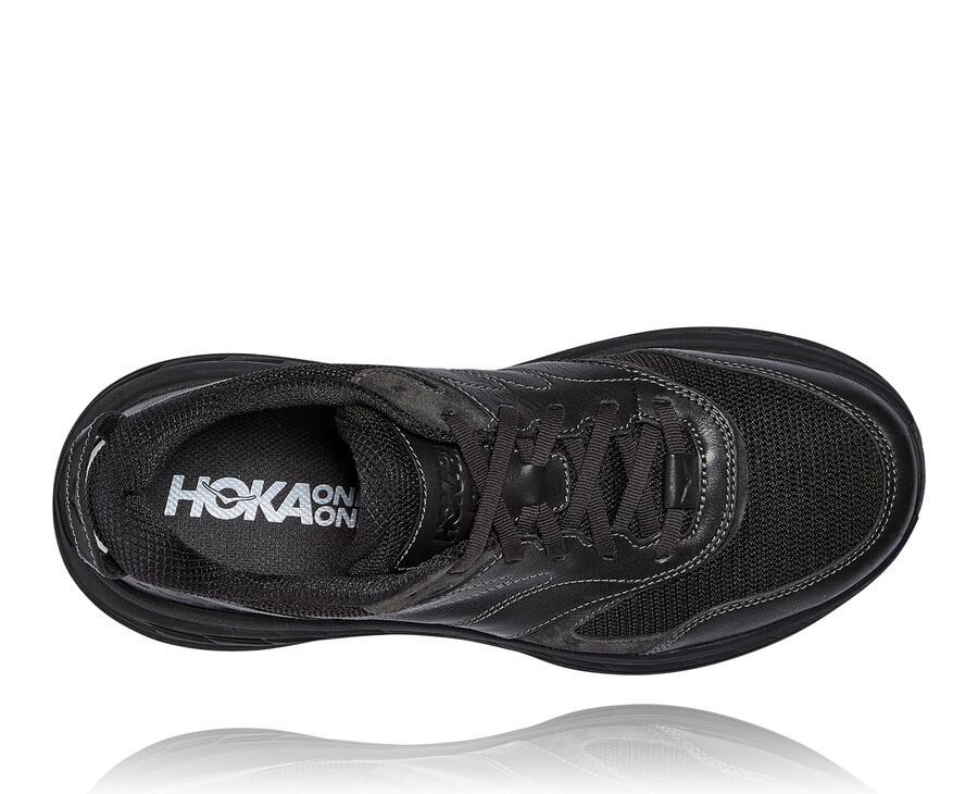 Hoka One One Mens Running Shoes - Bondi L - Black - HUWL64935